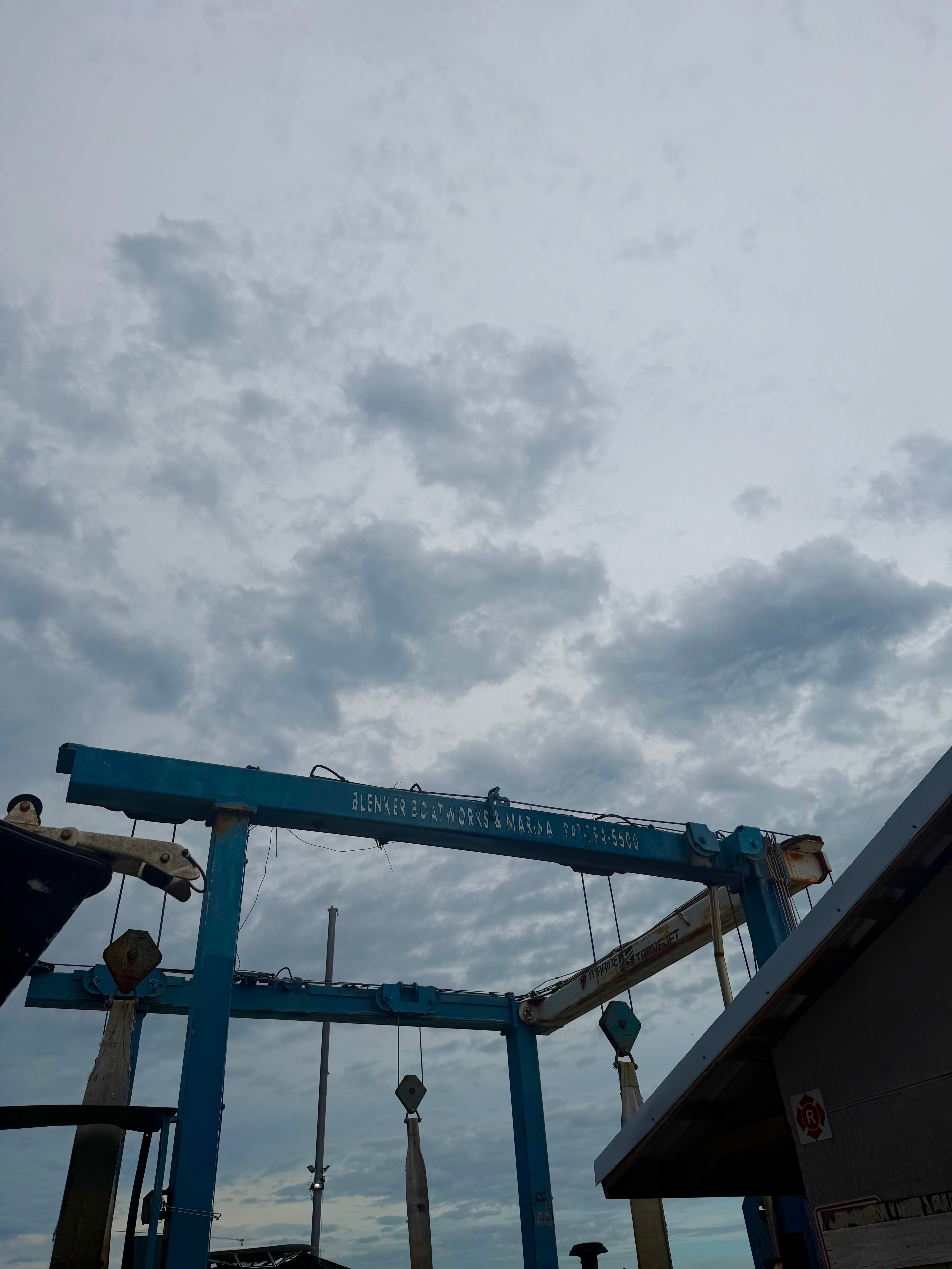 Blenker Boatworks & Marina travel lift crane